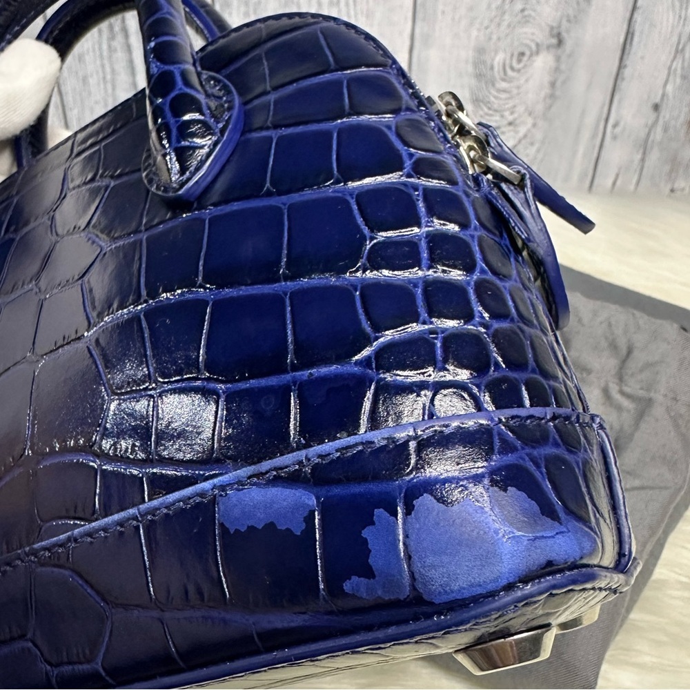 BALENCIAGA ville xxs crocodile -embossed leather in navy - Picture 5 of 15